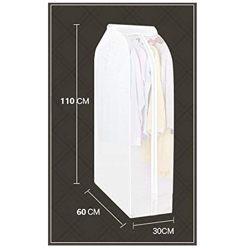 NILKANTH® Transparent Plastic Hanging Garment Bag – Dustproof, Moisture & Insect-Proof Clothes Cover with Zipper, Universal Size for Closet, Travel, Suit & Coat (110X60X30 cm)– 1 Pack - Image 2