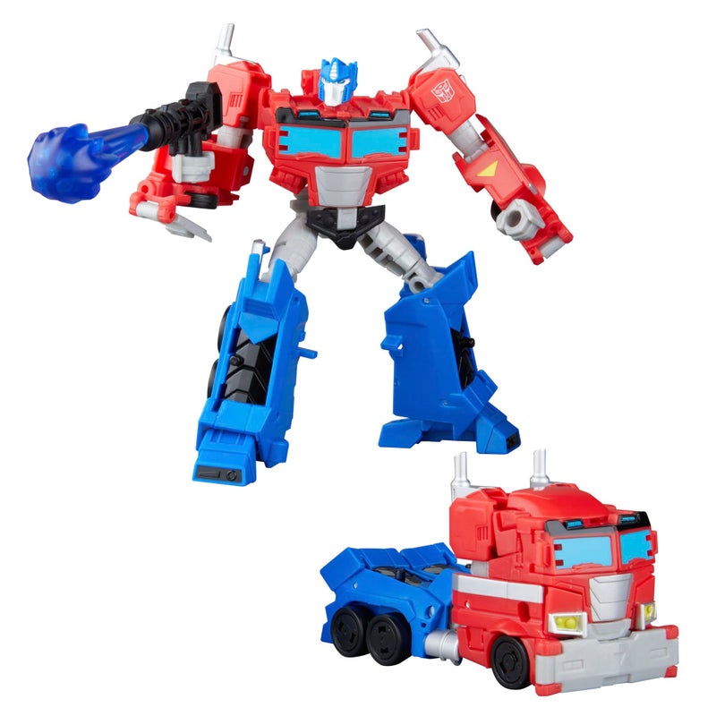 TRANSFORMERS تمثال العمل أوبتيموس برايم من ترانسفورمرز برايم تشانجرز، يتحول من لعبة روبوت إلى لعبة شاحنة، للأعمار 6 سنوات فما فوق - Image 1