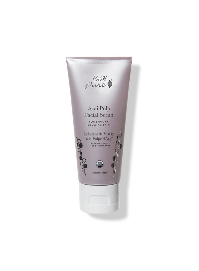 100 % Pure Acai Pulp Facial Scrub, Exfoliating, Organic Face Wash (2 Fl Oz) - Image 1