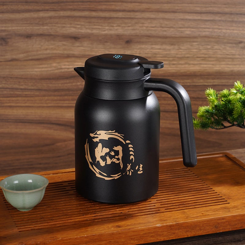 New Braised Teapot Large Capacity Coffee Pot Tea Separation Teapot Intelligent Digital Display 316 Stainless Steel Insulation Pot - Image 5