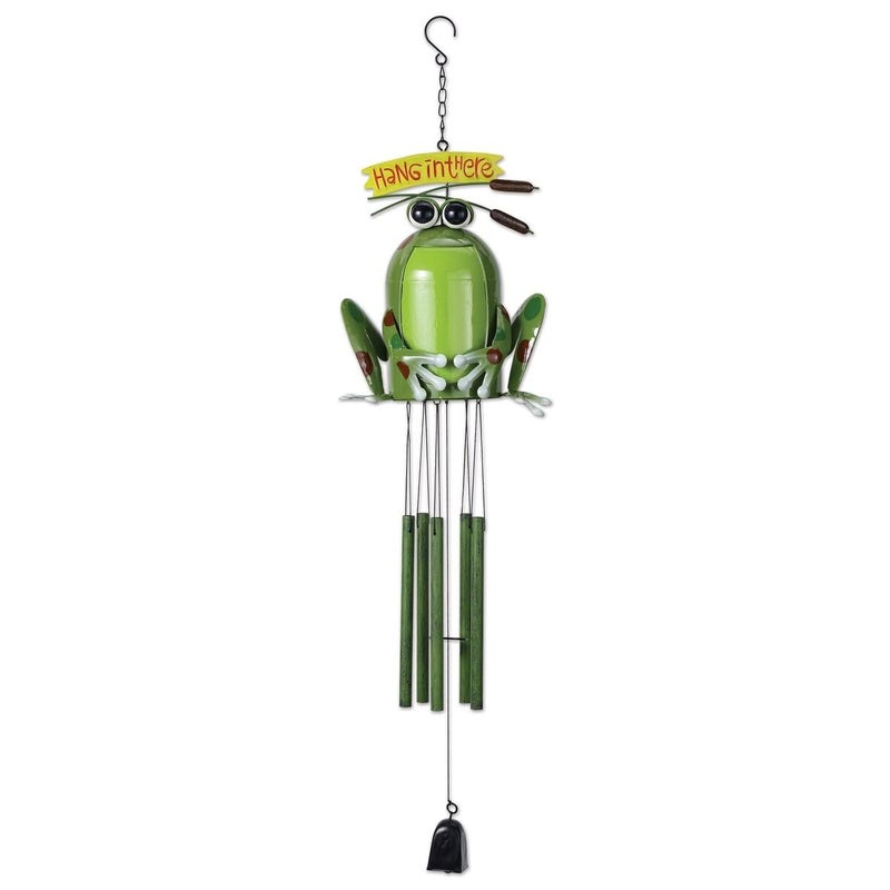 Sunset Vista Designs Happy Frog Wind Chime, 36", Green - Image 4