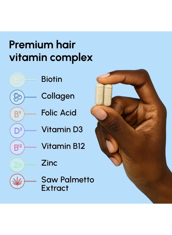 MAREE Hair Growth Vitamins - Faster Thicker Hair Growth Products - Biotin & Collagen Complex Hair Growth Supplements - Hair Vitamins for Hair Loss for Women & Men - Vitaminas Para El Cabello 120 Pills - Image 5