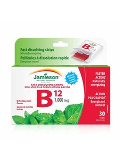 Vitamin B12 1,000 mcg Fast Dissolving Strips, 30 Strips