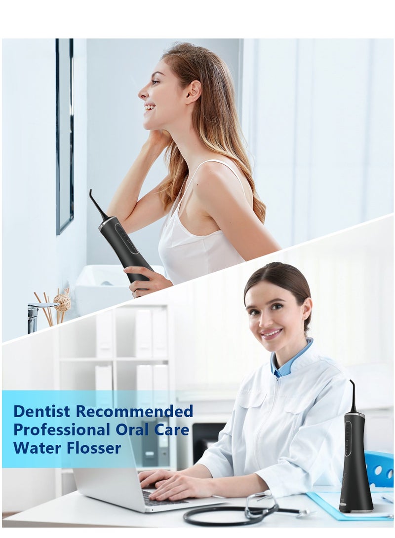 MySmile LP211 Cordless Advanced Water Flosser for Teeth 5 Cleaning Modes Rechargeable Power Dental Flosser 8 Replacement Jet Tips IPX 7 Waterproof Dental Irrigador with Travel Storage Pouch (Black) - Image 4