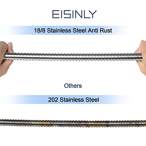 Eisinly Shower Hose, 79 Inches Extra Long Stainless Steel Handheld Shower Head Hose with Brass Insert and Nut, Flexible, Chrome - Image 5