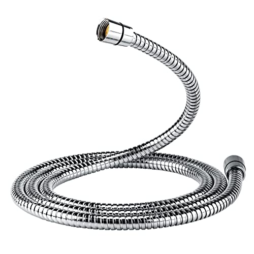 Eisinly Shower Hose, 79 Inches Extra Long Stainless Steel Handheld Shower Head Hose with Brass Insert and Nut, Flexible, Chrome - Image 1