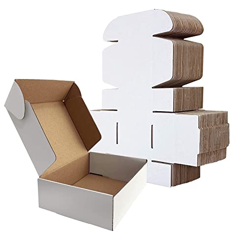 Box Brother 3 Ply White Flap Corrugated Packaging Box Size: 4x4x1.5 Length 4 inch Width 4 inch Height 1.5 inch 3Ply Corrugated Packaging Box (Pack of 50) - Image 1