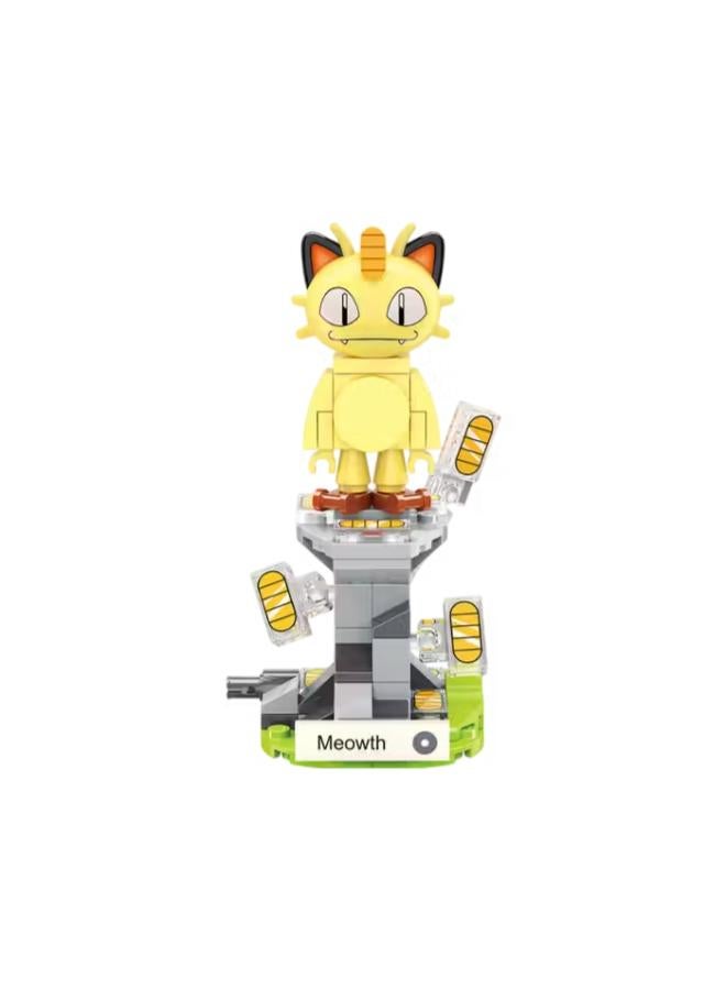 Qman Keeppley Pokemon Mini Meowth Building Blocks - 68 Pcs
