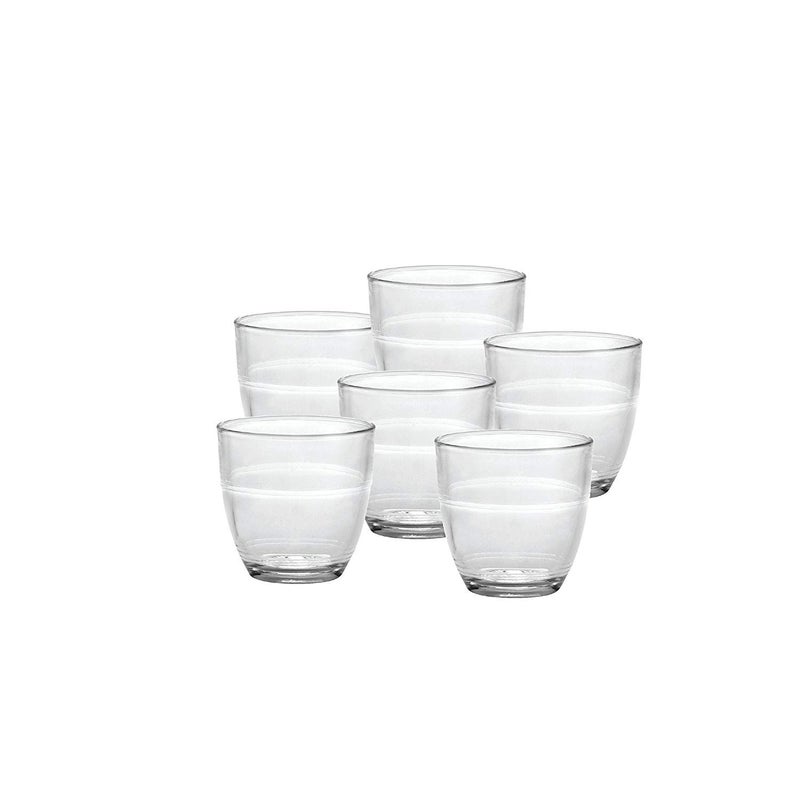 Duralex Made In France Gigogne Glass Tumbler Drinking Glasses 313 ounce Set of 6 Clear