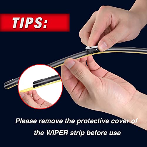 ICEXSNOW 26 Inch 2 Pack Windshield Wiper Blades for Ford Fusion 2020 2019 2018 2017 2016 2015 2014 2013 Automotive Replacement Windshield Wiper Blades 2626Pinch Tab - Image 3