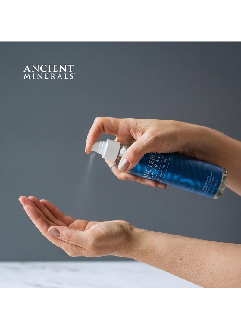 Ancient Minerals Ancient Minerals Magnesium Oil Spray Bottle of Pure Genuine Zechstein Magnesium Chloride - Topical Magnesium for Skin Application (8oz)  - Image 2