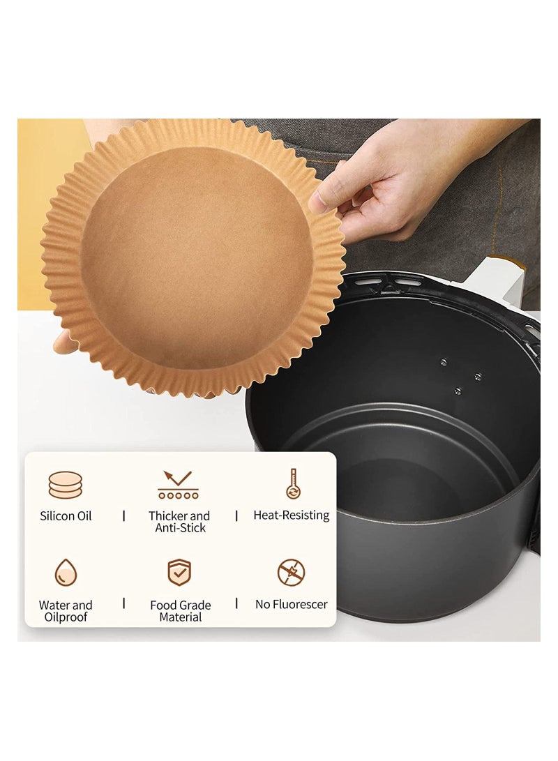 50PCS Air Fryer Disposable Paper Liners Basket, 6.3 inch Plate, Baking Paper, Parchment Non-Stick Oil-Proof - Image 3