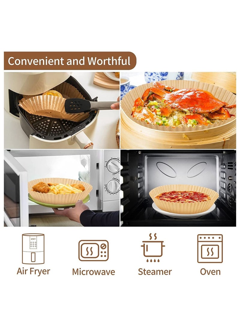 50PCS Air Fryer Disposable Paper Liners Basket, 6.3 inch Plate, Baking Paper, Parchment Non-Stick Oil-Proof - Image 5