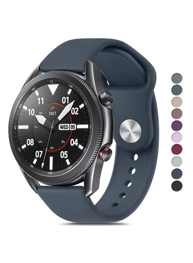 O Ozone Silicone Bands For Samsung Galaxy Watch Ultra LTE 47mm / Galaxy Watch 3 45mm 22mm Soft Silicone Replacement Watch Strap- Midnight Blue - Image 1