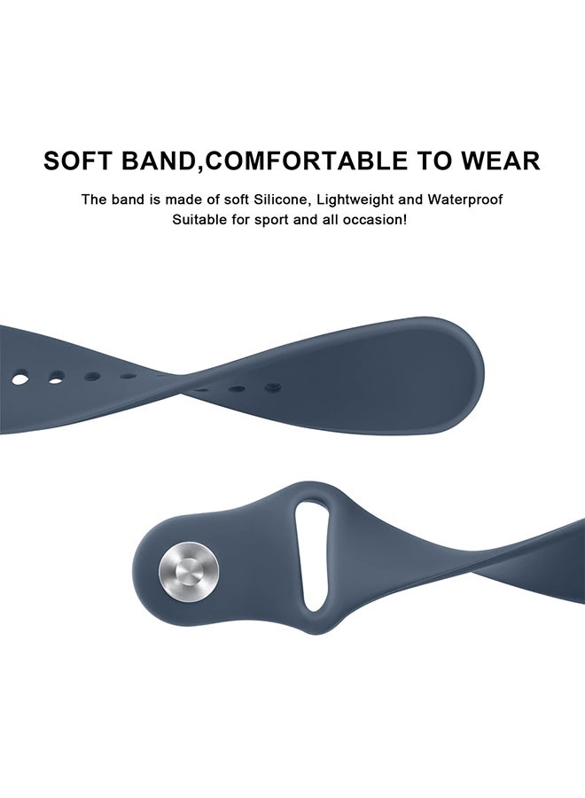 O Ozone Silicone Bands For Samsung Galaxy Watch Ultra LTE 47mm / Galaxy Watch 3 45mm 22mm Soft Silicone Replacement Watch Strap- Midnight Blue - Image 2