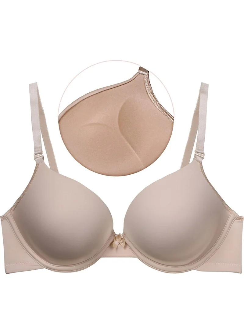 Magic Form 2687 Plain Fabric Support Padded Bra - Nude