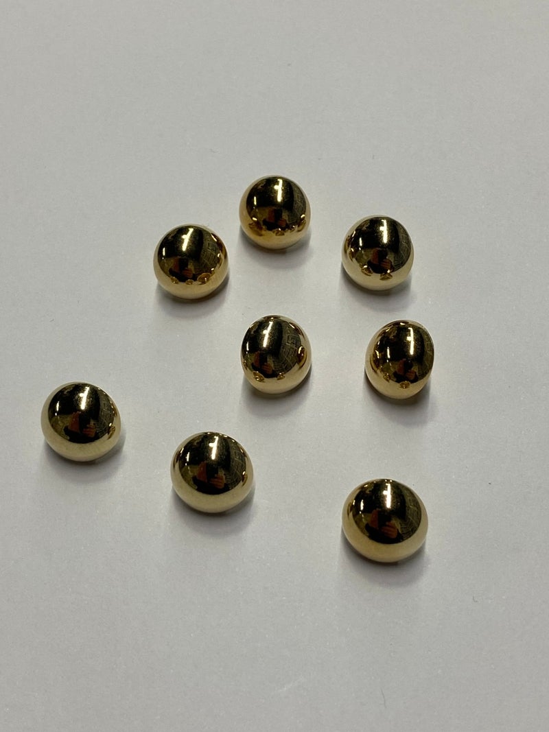Karan Tuhafiye Karan Haberdashery Bomber Blouse Button, Metal Blouse Button, Set of 8, Gold - Image 4