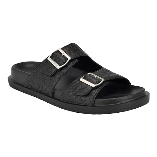 Guess Men's Verone Slide, Black Logo Multi 002, 11 - Image 1