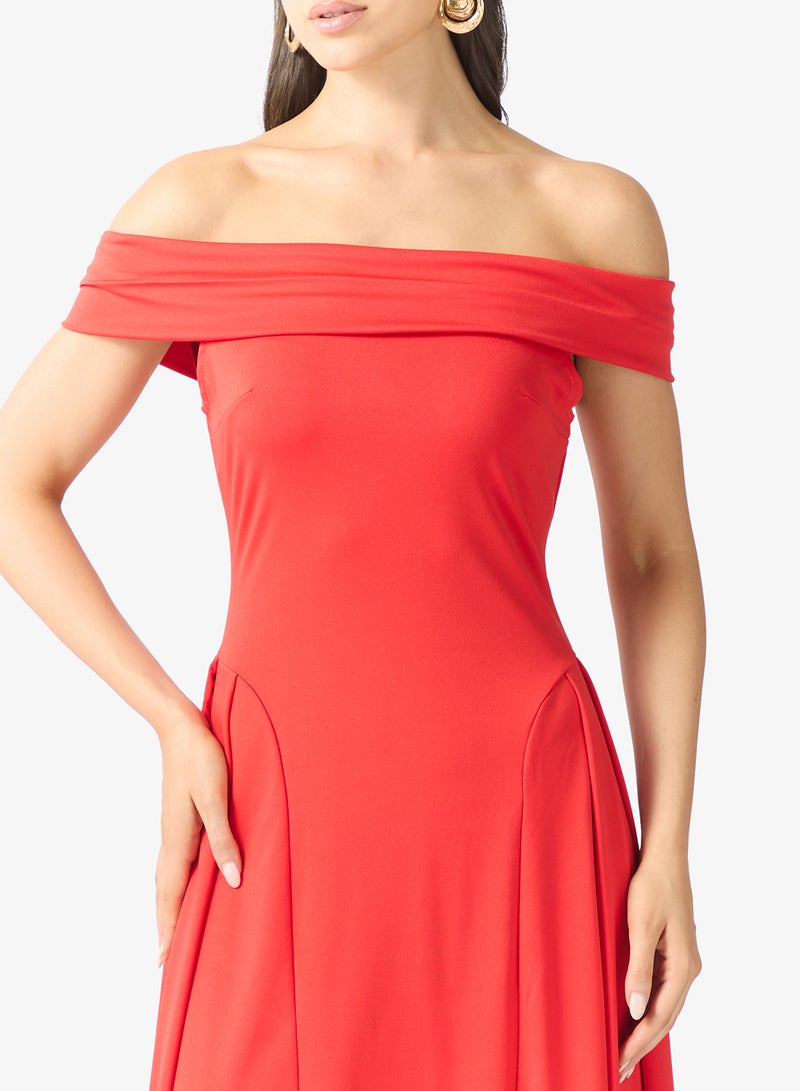ELLA O ff Shoulder A-line Dress - Image 3