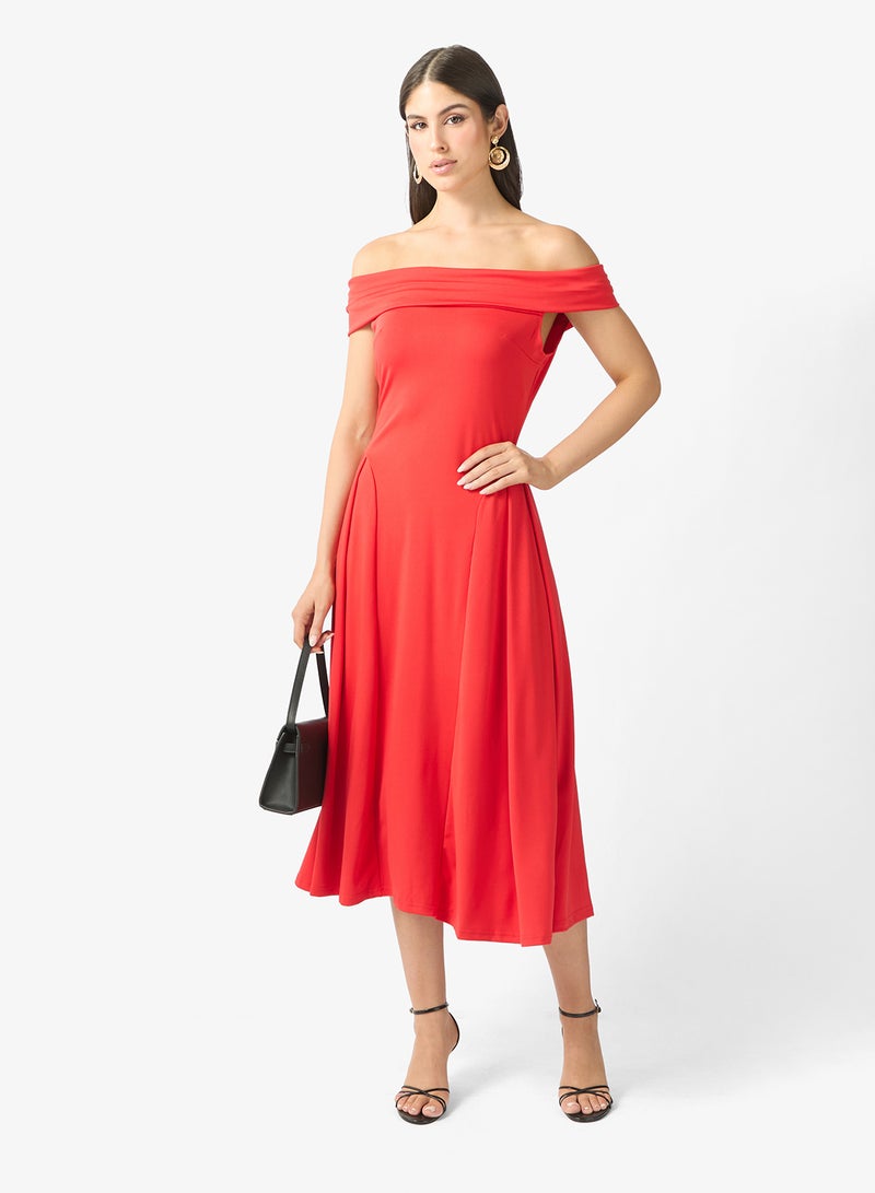 ELLA O ff Shoulder A-line Dress - Image 4