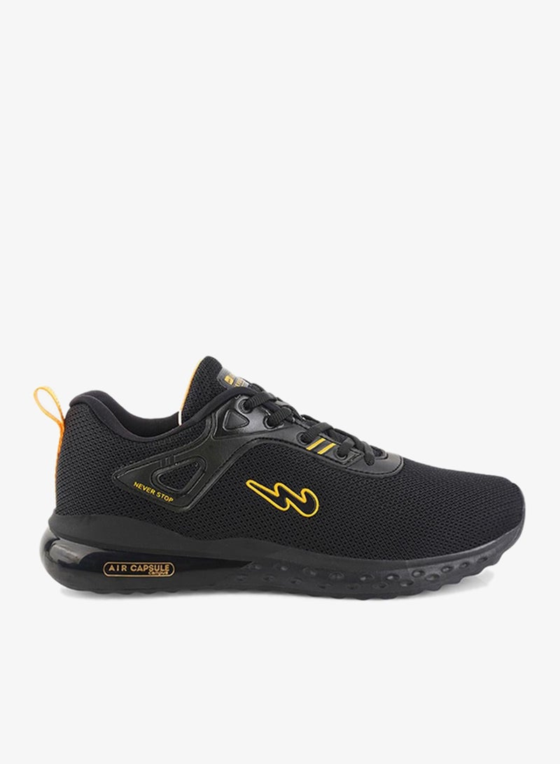 CAMPUS Men Gamma Pu Cushion Lace-Up Running-Blk - Image 1