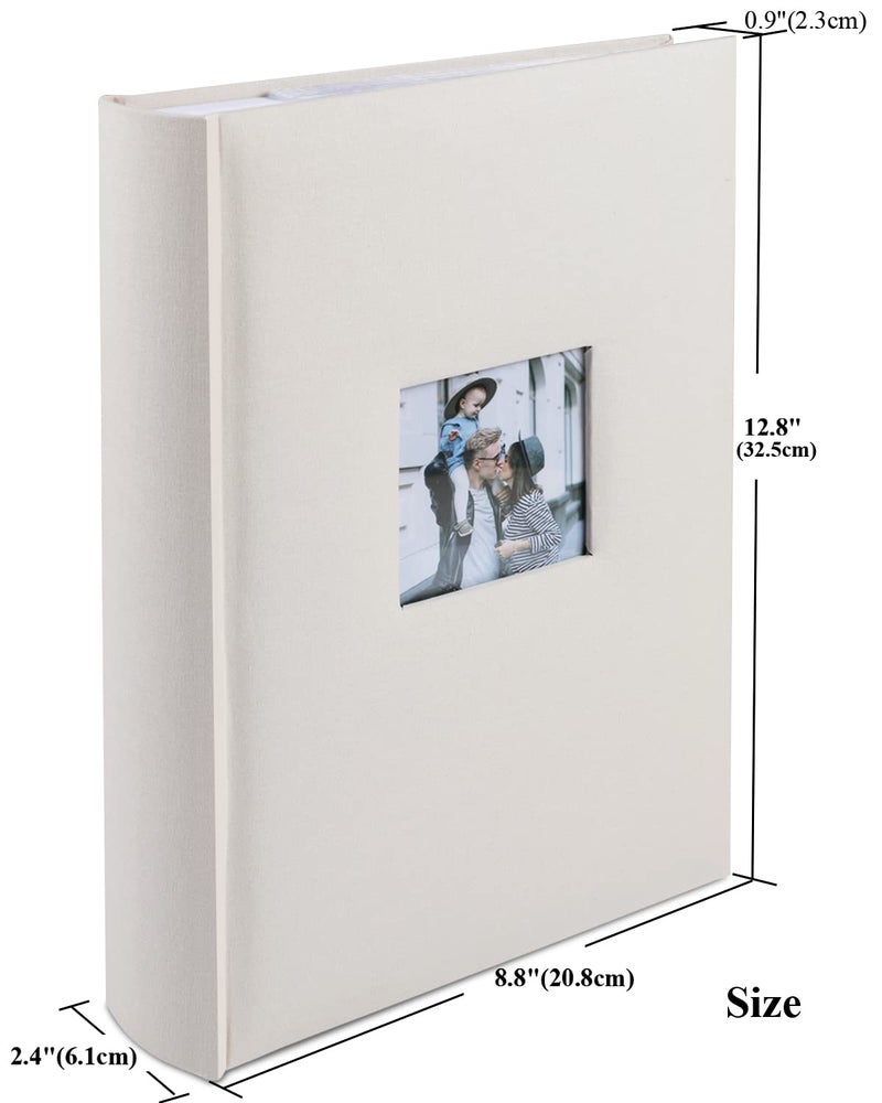 1DOT2 Photo Album 4x6 Hold 402 Photos with Memo Slip-in Pockets Photo Book  Linen Cover Picture Photo Albums with Writing Space for Wedding Family Baby Vacation Mother's Day Beige - Image 5
