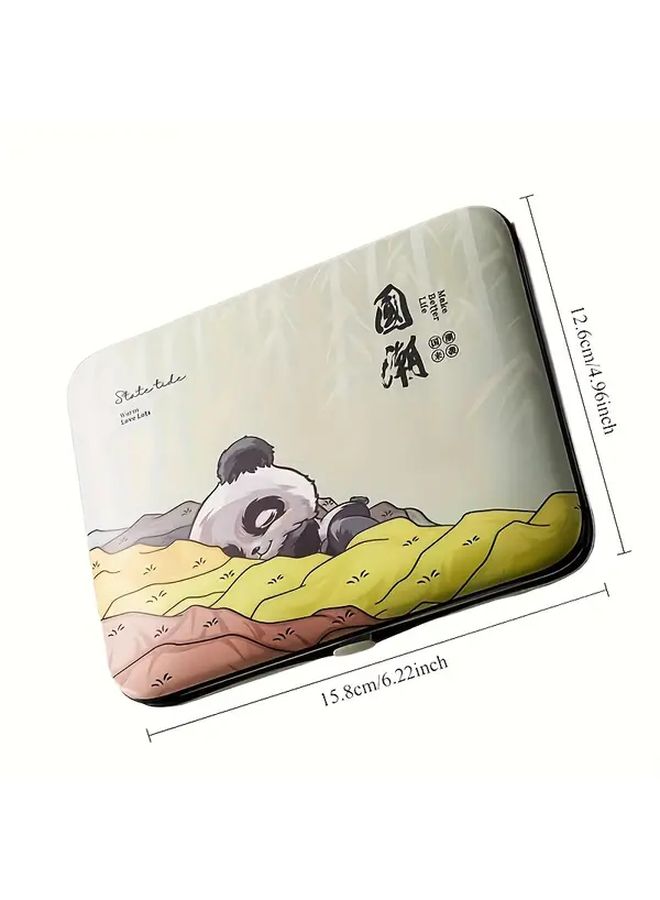 National Tide Panda 18 قطعة مجموعة العناية بالأظافر من الفولاذ المقاوم للصدأ أدوات التجميل صالون المنزل - Image 4