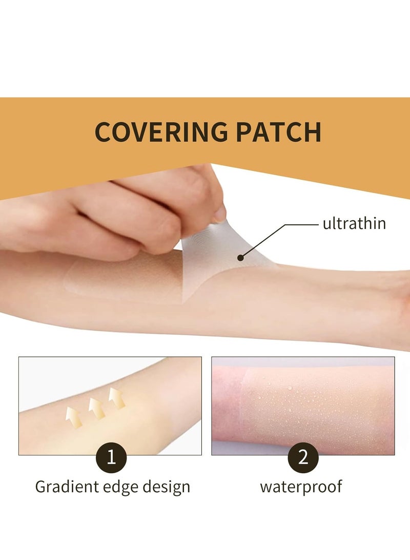Jaysuing Tattoo Cover Up Tape, Invisible Concealer Patch Skin Tattoos Scars Concealer Cover Up Patch Invisible Waterproof Skin Color Cover Up Patch,6 Count (Pack Of 1) - Image 2