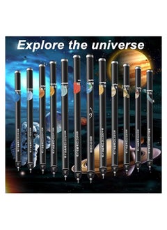 KASTWAVE Cool Pens 12Pcs Planet Pattern Pens 0.5mm Black Ink Fun Kawaii Pens Aesthetic Pretty Novelty Pens Gifts Chinese Style for Boys and Girls lovely School Office Supplies  - Image 2
