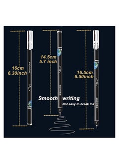 KASTWAVE Cool Pens 12Pcs Planet Pattern Pens 0.5mm Black Ink Fun Kawaii Pens Aesthetic Pretty Novelty Pens Gifts Chinese Style for Boys and Girls lovely School Office Supplies  - Image 5