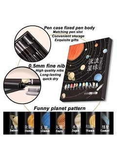 KASTWAVE Cool Pens 12Pcs Planet Pattern Pens 0.5mm Black Ink Fun Kawaii Pens Aesthetic Pretty Novelty Pens Gifts Chinese Style for Boys and Girls lovely School Office Supplies  - Image 3