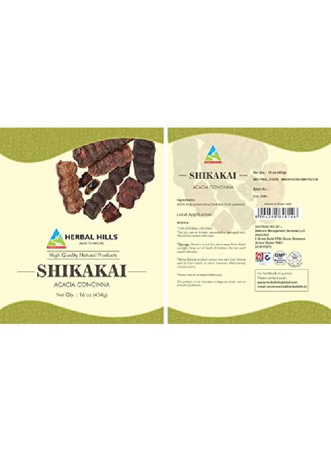 HERBAL HILLS Shikakai Powder Acacia Concinna Powder Natural Hair Growth Cleanser & Conditioner 454Gms/16 Oz Pack - Image 4