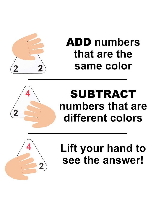 Learning Advantage - Original Triangle Flash Cards - Addition And Subtraction - Set Of 20 - In-Home Learning - Math Flash Cards - Image 1