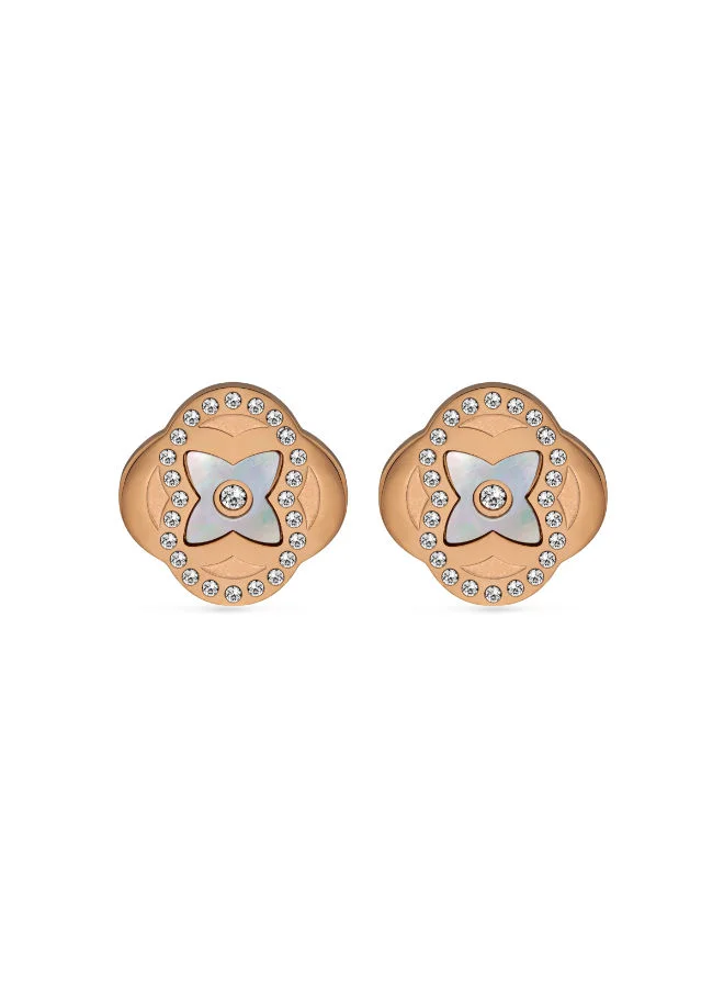 Flora Rosegold  with MOP Crystals Earrings For Women