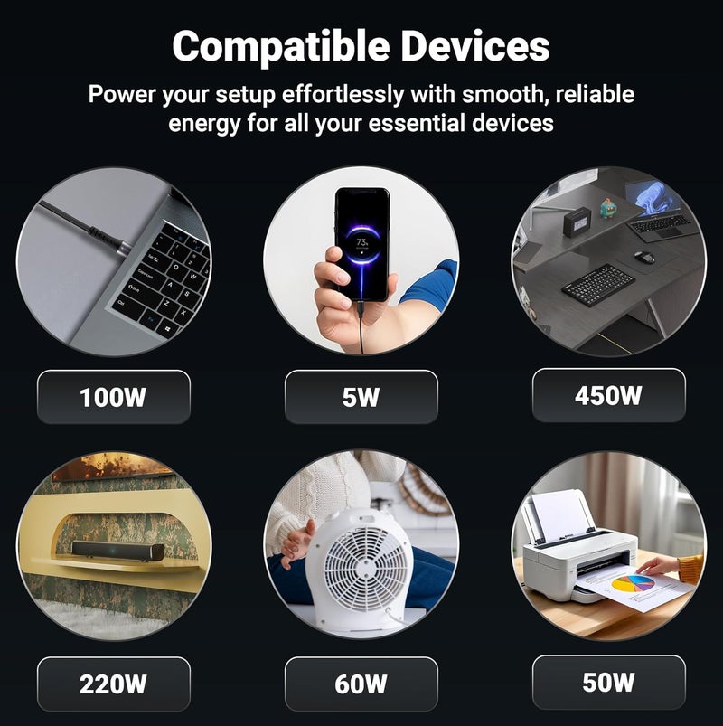 ZEBRONICS مأخذ تمديد الطاقة، 1440 واط، 6 أمبير، 3x مأخذ عالمي عالي الجودة، تصميم مدمج وقوي، للأجهزة المنزلية والمكتبية (قابس الطاقة 31) - Image 4