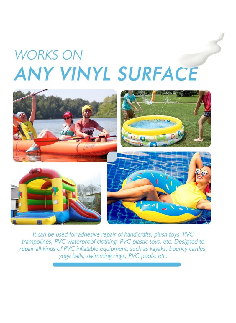 Excefore Pool Patch Kit, Waterproof Pool Patch Repair Kit Including 60ml Glue, 10PCS Round and Square Patches, for Swimming Ring, Pool Floats, Inflatable Toys, Inflatable Boat, Various Inflatables - Image 5
