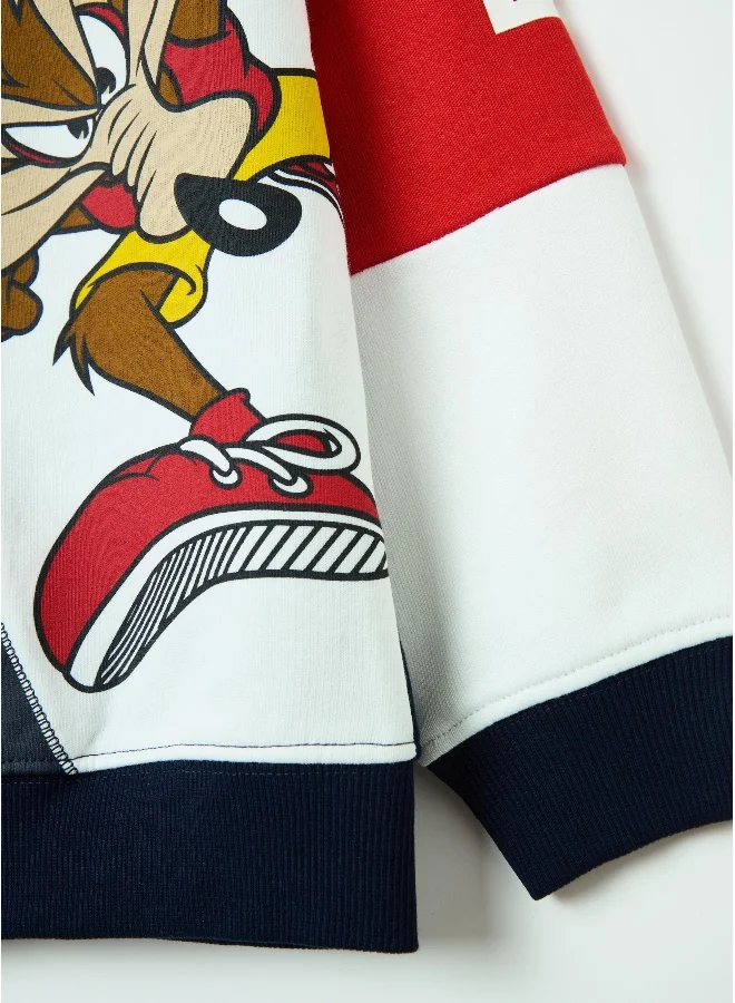Ovs Sylvester the Cat and Bugs Bunny full-zip sweatshirt with hood