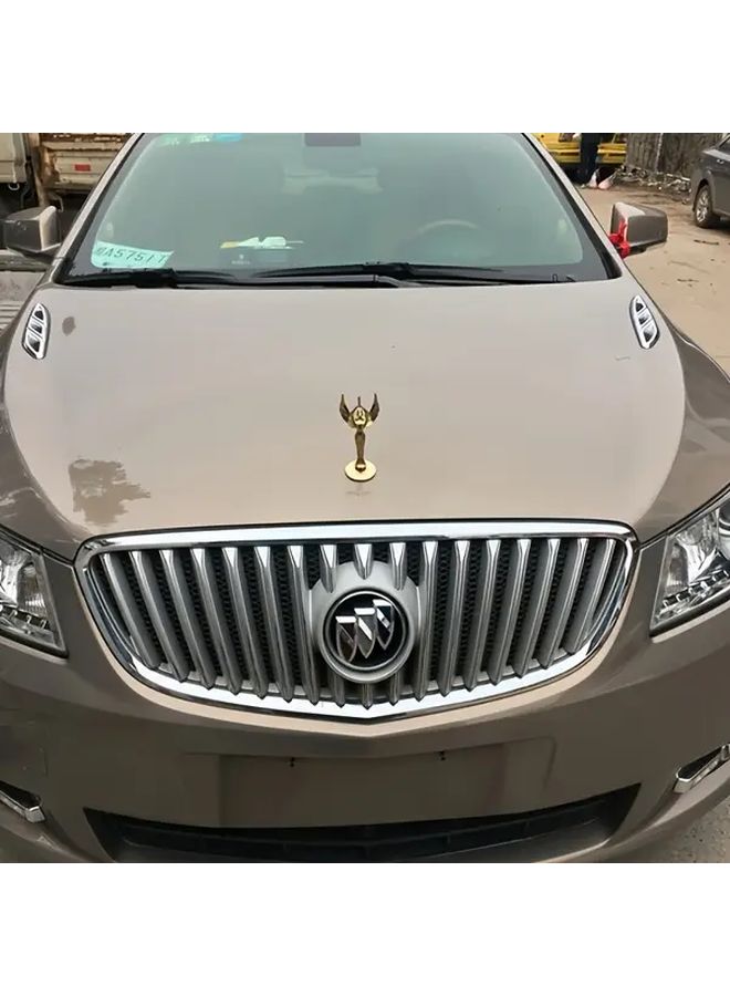 Silver 3D Zinc Alloy Angel Eagle Car Hood Emblem Durable Weather Resistant Auto Decoration - Image 4
