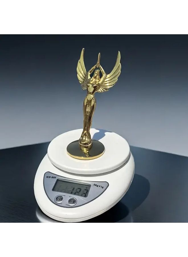 Silver 3D Zinc Alloy Angel Eagle Car Hood Emblem Durable Weather Resistant Auto Decoration - Image 2