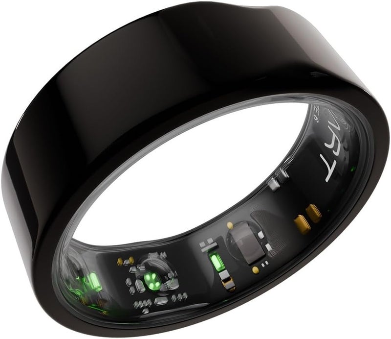 حلقة ذكية  تتبع اللياقة البدنية بين الجنسين  تتبع تدريبات النوم والانتعاش والإجهاد وإدارة الوزن  تسجيل الأغذية الذكائية  بطارية 8+ أيام  مقاومة للماء 50 متر  التيتانيوم (Gunmetal Black ، 11) - Image 1