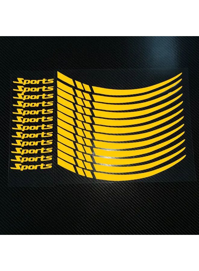 Red Reflective Wheel Rim Stickers 18 21 Inch Motorbike Car Decorative Letters - Image 4