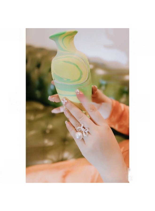 Water Painting Vase Ceramic White Embryo Handmade Wet Painting Floating Water Painting Kindergarten Rubbings Graffiti Coloring Materials-Color:28-3 - Image 5
