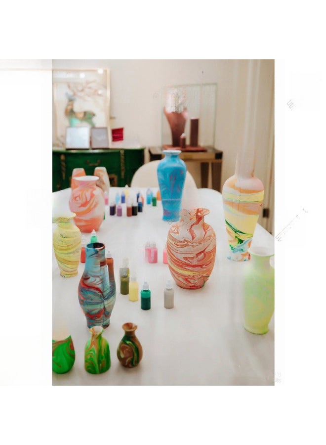 Water Painting Vase Ceramic White Embryo Handmade Wet Painting Floating Water Painting Kindergarten Rubbings Graffiti Coloring Materials-Color:28-3 - Image 3