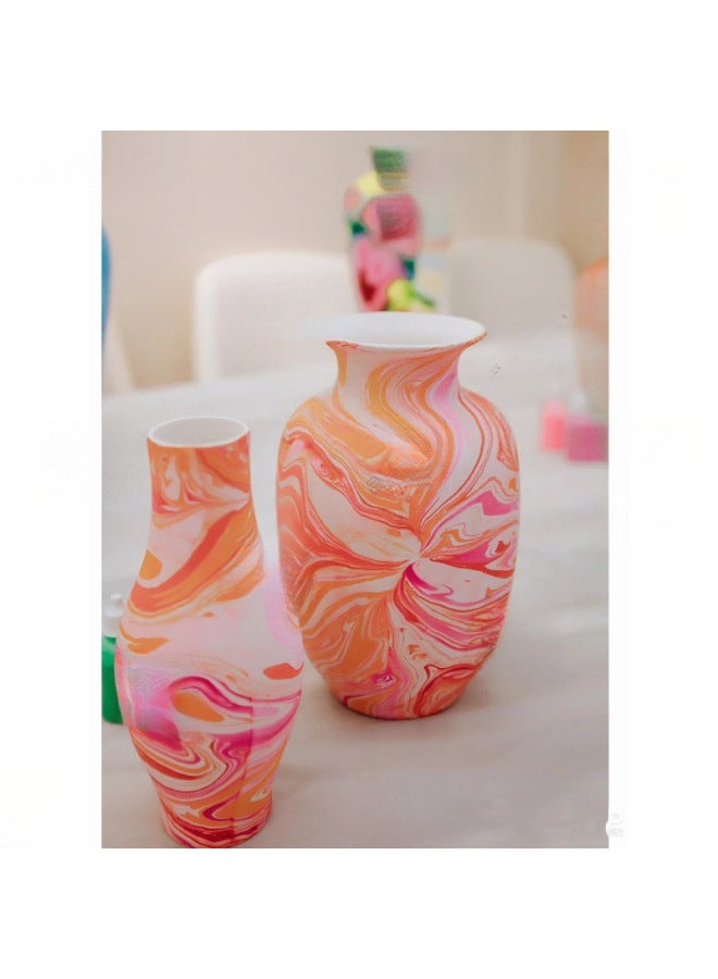 Water Painting Vase Ceramic White Embryo Handmade Wet Painting Floating Water Painting Kindergarten Rubbings Graffiti Coloring Materials-Color:28-3 - Image 2