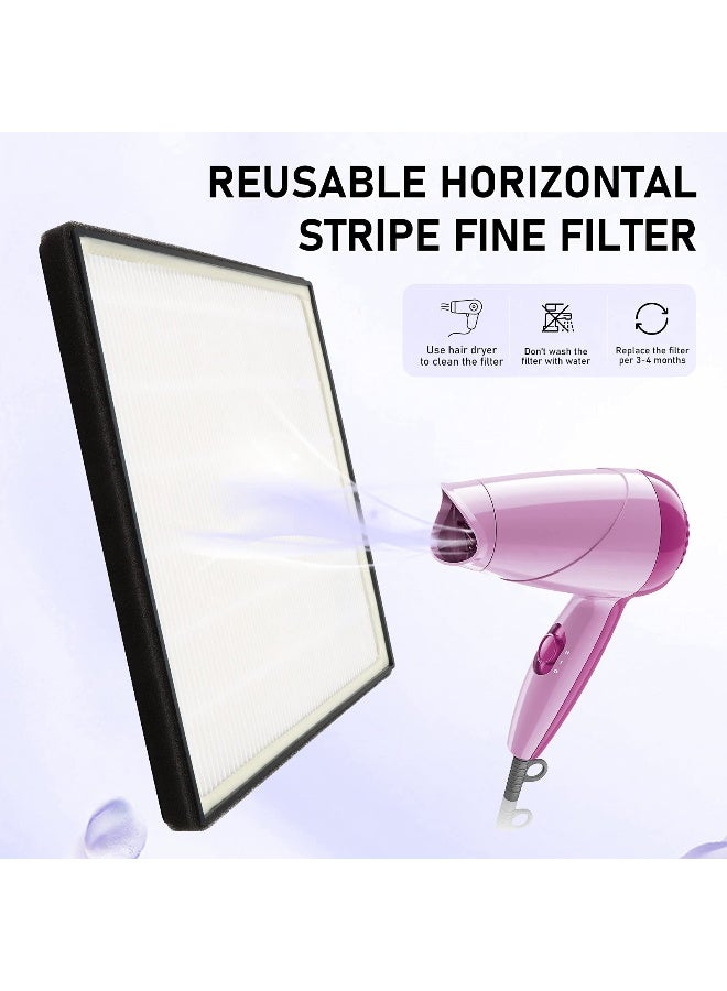 BRANTMAKER Nail Dust Collector with Brush and 2 Reusable Filters 60W Vacuum Dust Fan for Acrylic Nails white - Image 4