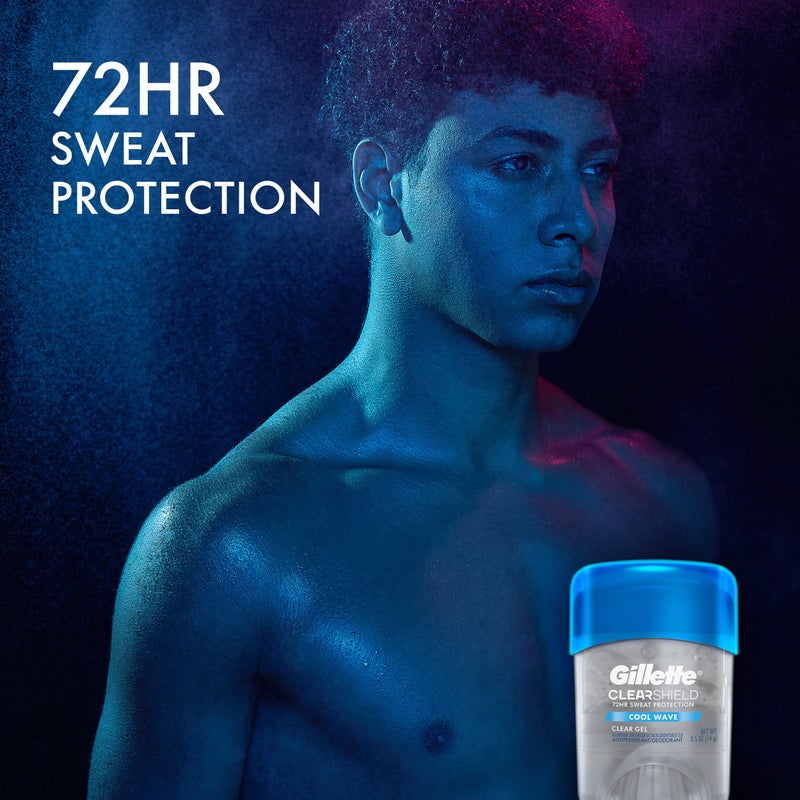 Gillette مزيل العرق ومضاد التعرق جيليت للرجال، جل شفاف، رائحة كول ويف، 0.5 أونصة - Image 3
