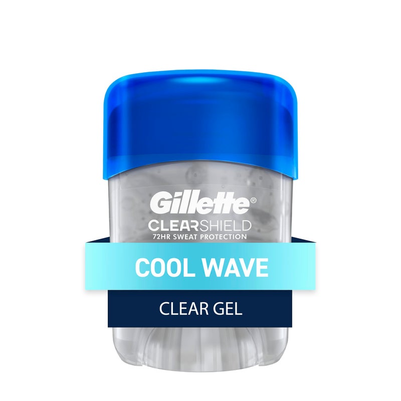 Gillette مزيل العرق ومضاد التعرق جيليت للرجال، جل شفاف، رائحة كول ويف، 0.5 أونصة - Image 1