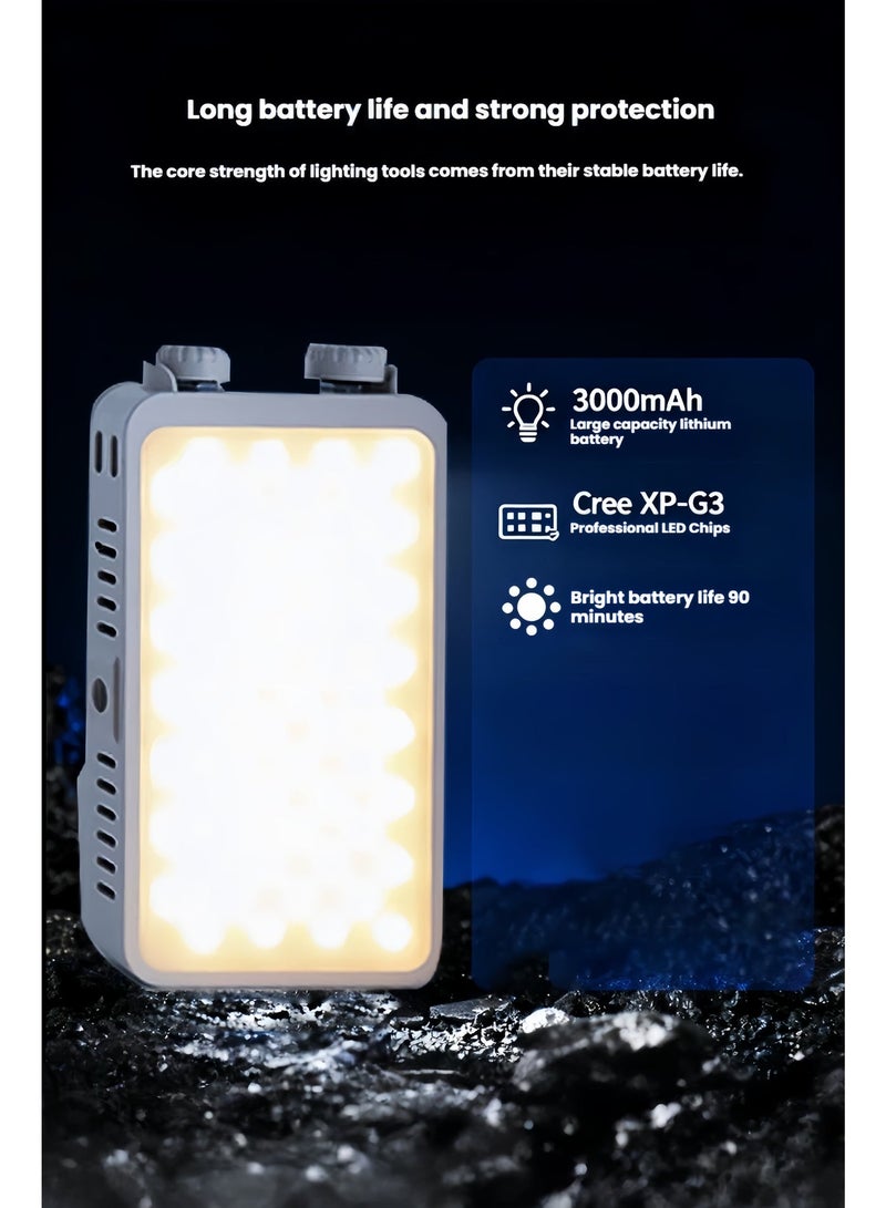 40W Portable LED Video Light – COB Photography Light 3000K-7000K Bi-Color, CRI 96+, 8 FX Effects, 3000mAh Rechargeable for Camera Vlog Live Streaming - Image 3