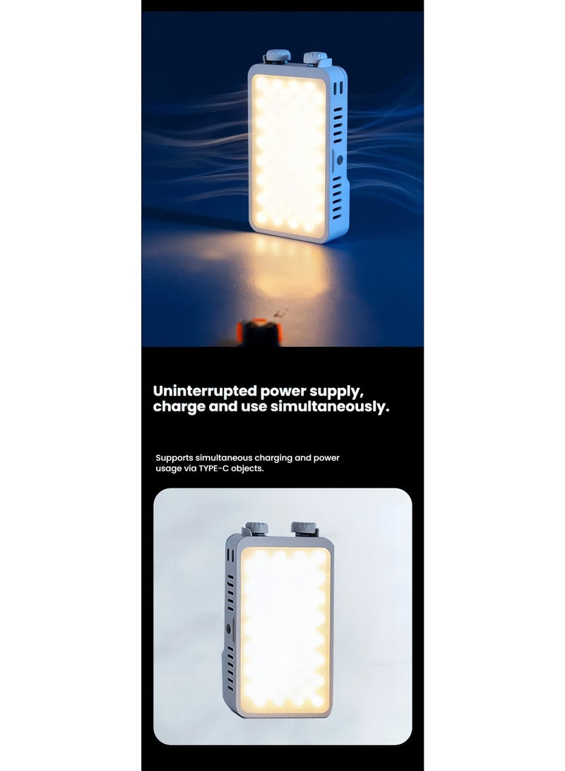 40W Portable LED Video Light – COB Photography Light 3000K-7000K Bi-Color, CRI 96+, 8 FX Effects, 3000mAh Rechargeable for Camera Vlog Live Streaming - Image 5
