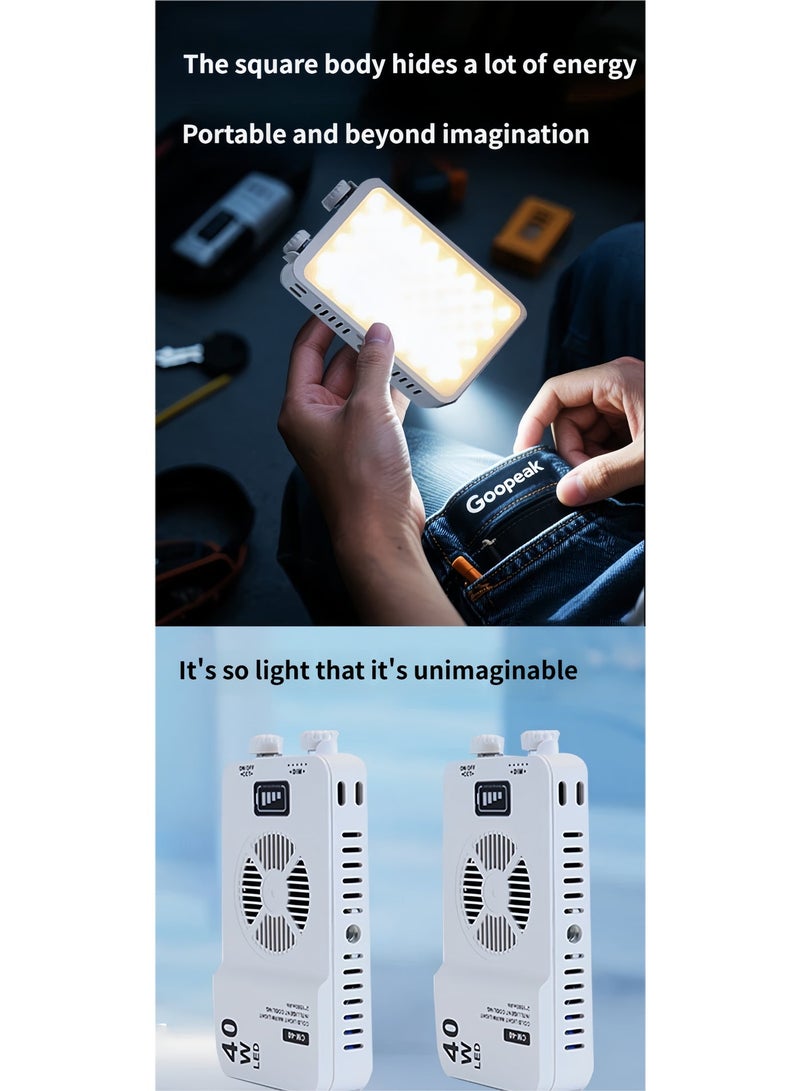 40W Portable LED Video Light – COB Photography Light 3000K-7000K Bi-Color, CRI 96+, 8 FX Effects, 3000mAh Rechargeable for Camera Vlog Live Streaming - Image 4